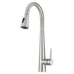 Смеситель для кухни/мойки Melodia Perfetto однорычажный, вытяжной излив, керамический, высота 265 мм, длина 220 мм, нержавеющая сталь, цвет хром MDV30203ss