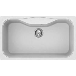 Мойка кухонная Omoikiri Maru 86-WH, 50х86 см, врезная, из искусственного гранита (Tetogranit), прямоугольная, цвет белый, без отверстия под смеситель, без крыла, слив-перелив, врезная в столещницу, для кухни