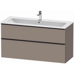 Тумба под раковину Duravit D-Neo, 121х46,2х62,5 см, подвесная, 2 выдвижных ящика, ДСП, цвет: базальт, шкафчик навесной, прямоугольная, правая/левая, в ванную комнату