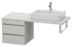 Тумба/шкафчик для консоли/столешницы Duravit DuraStyle под раковину 50х54,8х51,2 см, подвесная, ДСП, цвет: бетонно-серый, 2 выдвижных ящика, прямоугольная