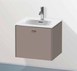 Тумба под раковину Duravit Brioso, 58,4х38,9х44,2 см, подвесная, 1 выдвижной ящик, ДСП, цвет: базальт, шкафчик навесной, механизм доводчика, прямоугольная, правая/левая, в ванную комнату