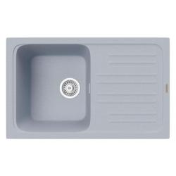 Мойка TopZero серия TopGran, 460х740 см, с правым крылом, врезная, из гранита, прямоугольная, цвет Titan, отверстие под смеситель, слив-перелив, для кухни