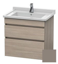 Тумба/шкафчик для консоли/столешницы Duravit DuraStyle под раковину 30х47,8х51,2 см, подвесная, ДСП, цвет: сосна серебристая/базальт, 2 выдвижных ящика, прямоугольная