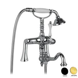 Смеситель для ванны/душа Cezares Margot, напольный, однорычажный, поворотный, длина 295 мм, керамический, латунь, цвет золото 24 карат