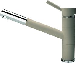 Смеситель для кухни Florentina Фита, однорычажный, поворотный, керамический, со средним изливом, высота излива 15,9 см, латунь, цвет бежевый