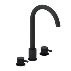 Смеситель для раковины/умывальника Damixa Scandinavian Pure, двухвентильный, поворотный, керамический, длина излива 174 мм, латунь, цвет черный матовый