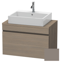 Тумба под раковину для консоли/столешницы Duravit DuraStyle 80х47,8х51,2 см, подвесная, ДСП, цвет: дуб терра/базальт, 1 выдвижной ящик, прямоугольная
