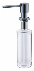 Встраиваемый дозатор ALVEUS PLUM 0,32L ANTHRACITE для жидкого мыла, латунь, цвет антрацит, емкость дозатора пластиковая, объем - 320 мл, для кухонных моек