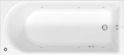 Ванна Duravit D-Neo 180х80 см гидромассажная, встраиваемая, акриловая, цвет: белый, с ножками/сливом-переливом, без фронтальной панели, прямоугольная, с системой гидромассажа Jet Project, с одним наклоном для спины