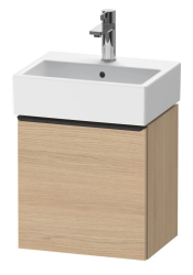 Тумба под раковину Duravit D-Neo, 43,4х32,2х44 см, подвесная, с распашной дверцей, ДСП, цвет: натуральный дуб, шкафчик навесной, прямоугольная, левая, в ванную комнату