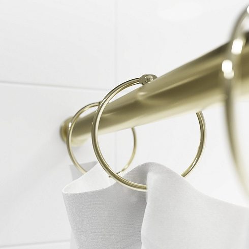 Набор колец IDDIS Elegante для шторы в ванную комнату, металл, цвет золото матовое, RM04GLOi15