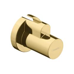 Декоративная накладка Hansgrohe на угловой вентиль PGO, пластик, полированное золото, 7,3х7,2х8,5 см, округлая, для облицовки углового клапана, декор