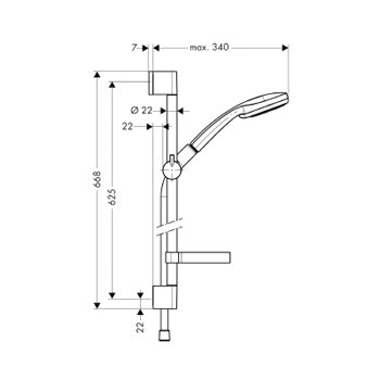 Душевой гарнитур Hansgrohe Croma 100 Multi/Unica’C 27775000