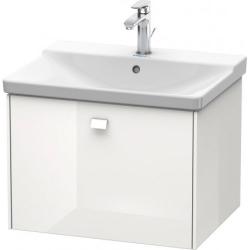 Тумба под раковину Duravit Brioso, 62х47,9х45 см, подвесная, 1 выдвижной ящик, ДСП, цвет: белый глянец, шкафчик навесной, механизм доводчика, прямоугольная, правая/левая, в ванную комнату