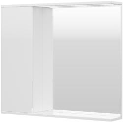 Зеркальный шкаф Volna Lake 80, 80х14,6х70 см, подвесной, с LED/ЛЕД-подсветкой, цвет белый, зеркало, 1 распашная дверца, прямоугольный, левый, левосторонний