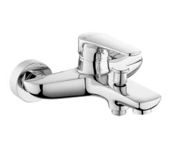 Смеситель для ванны/душа Bravat Arden, настенный, однорычажный, неповоротный, длина 147 мм, керамический, латунь, цвет хром