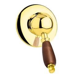 Смеситель для душа Cezares Elite, встраиваемый, однорычажный, без излива, керамический, латунь, внутренний (скрытый монтаж), цвет золото 24 карат