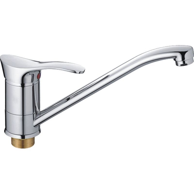 Смеситель для кухни/мойки HAIBA CRON однозахватный, поворотный, длина 221 мм, силумин, цвет хром