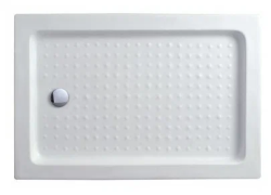 Душевой поддон Cezares Tray A, 120х80х15 см, прямоугольный/угловой, акриловый, низкий, белый, с бортиком, с антискользящим покрытием, литой, литьевой, для душа