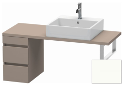 Тумба/шкафчик для консоли/столешницы Duravit DuraStyle под раковину 30х54,8х51,2 см, подвесная, ДСП, цвет: базальт/белый матовый, 2 выдвижных ящика, прямоугольная