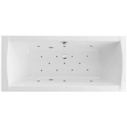 Ванна Excellent Aquaria Lux RELAX, 180х80 см, акриловая, цвет- белый/хром, (с гидромассажем), с каркасом, прямоугольная, правосторонняя/левосторонняя, правая/левая, универсальная, приставная/встраиваемая