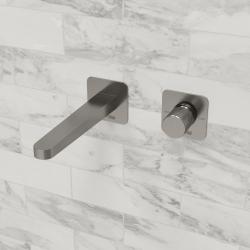 Смеситель для раковины/умывальника WasserKRAFT Tauber, встраиваемый, однорычажный, неповоротный, керамический, длина излива 225 мм, латунь, цвет никель