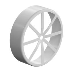 Наконечник - решетка Okseler D80 белый, алюминий, для дымохода