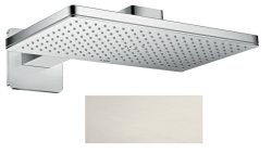 Верхний душ AXOR ShowerSolutions 460/300 1jet, с держателем, с розеткой, настенный монтаж, прямоугольный, с 1 режимом, размер 46,6х27 см, металлический, цвет: под сталь, для душа/ванной