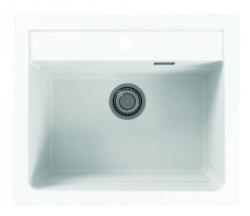 Мойка кухонная ALVEUS GRANITAL ATROX 30 ARCTIC-G11 59х50х19,5 см, врезная, искусственный гранит, прямоугольная, цвет белый, с отверстием под смеситель, в комплекте с сифоном 1132823