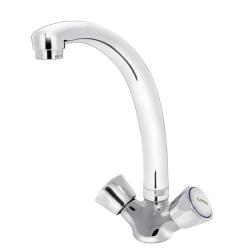 Смеситель для раковины/умывальника Варион "Maxi" Бета, двухвентильный, поворотный, кран-буксы, длина излива 95 мм, латунь, цвет хром