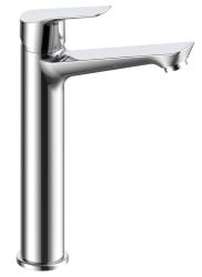 Смеситель для раковины/умывальника Voda Reef однорычажный, неповоротный, фиксированный, высокий излив длина 150 мм высота 237 мм латунь, цвет хром