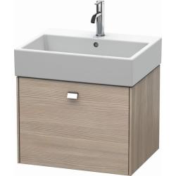 Тумба/шкафчик для консоли/столешницы Duravit Brioso под раковину 52х55х44,2 см, подвесная, ДСП, цвет: сосна серебристая/хром, 1 выдвижной ящик, прямоугольная