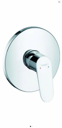 Смеситель для душа Hansgrohe Focus однорычажный, скрытого монтажа, 15 см, керамический, настенный/встраиваемый, без излива, без шланга/лейки, латунь, цвет хром, хромированный