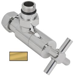 Вентиль Сунержа угловой крест G 1/2" НР х G 3/4", цвет золото