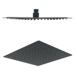 Верхний душ VIEIR, потолочный, квадратный, с 1 режимом/тропический душ, размер 20х20 см, латунь, цвет черный