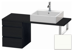 Тумба/шкафчик для консоли/столешницы Duravit DuraStyle под раковину 40х54,8х51,2 см, подвесная, ДСП, цвет: дуб черный/белый матовый, 2 выдвижных ящика, прямоугольная