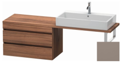 Тумба/шкафчик для консоли/столешницы Duravit DuraStyle под раковину 80х47,8х51,2 см, подвесная, ДСП, цвет: орех/базальт, 2 выдвижных ящика, прямоугольная