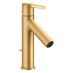 Смеситель для раковины Axor Starck 100, однорычажный, фиксированный излив, длина излива 10,3 см, керамический, латунь, цвет шлифованная медь, с донным клапаном