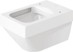 Унитаз Duravit Vero Air WonderGliss 37х57 см, подвесной, цвет белый, санфарфор, прямоугольный, горизонтальный (прямой) выпуск, под скрытый бачок/инсталляцию, безободковый, без сиденья, антигрязевое покрытие, для туалета/ванной комнаты