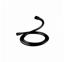 Шланг для душа Excellent Round Silver 150 см, 1/2” и 1/2” , цвет: черный матовый, для душа/лейки/ванны, в пластиковой гладкой оплетке, без лейки, внутренняя резьба