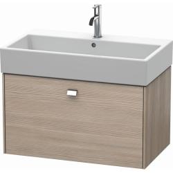 Тумба/шкафчик для консоли/столешницы Duravit Brioso под раковину 82х48х44,2 см, подвесная, ДСП, цвет: сосна серебристая/хром, 1 выдвижной ящик, прямоугольная