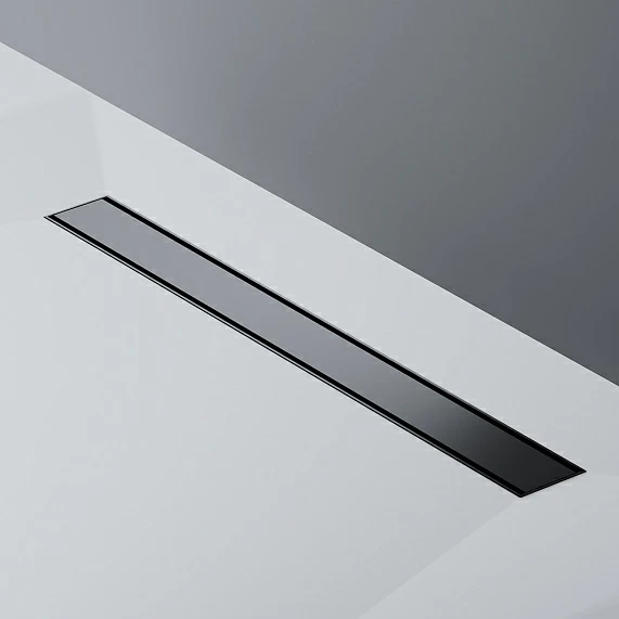 Душевой трап (лоток) AM.PM PrimeFlow 700 мм комбинированный затвор с черной матовой решеткой, под плитку, цвет черный матовый, выходная труба 50 мм, линейный