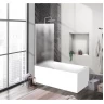Душевая шторка на ванну BelBagno Uno, 90х150 см, шиншилла стекло/профиль хром, распашная, плоская/панель, правая/левая, правосторонняя/левосторонняя, универсальная