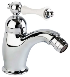 Смеситель для биде Cezares Margot, однорычажный, низкий, длина излива 122 мм, неповоротный, керамический, латунь, цвет хром, с донным клапаном