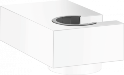 Держатель для душевой лейки Hansgrohe Porter E, настенный, латунный, прямоугольный, для душа/ванной/душевой кабины, цвет матовый белый, на стенку