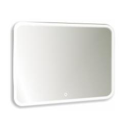 Зеркало Azario Стив, 91,5х68,5 см, с LED/ЛЕД-подсветкой, с диммером, с подогревом, прямоугольное, выключатель сенсорный, для ванны, навесное/подвесное/настенное