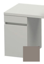 Тумба/шкафчик для консоли/столешницы Duravit DuraStyle под раковину 30х47,8х51,2 см, подвесная, ДСП, цвет: бетонно-серый/базальт, 1 выдвижной ящик, прямоугольная