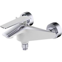 Смеситель для ванны/душа ROSE настенный, однорычажный, неповоротный, длина 196 мм, латунь, цвет белый/хром