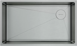 Мойка кухонная Omoikiri Taki 74-U/IF-IN SIDE, 44х74 см, врезная, из нержавеющей стали, прямоугольная, цвет нержавеющая сталь, без отверстия под смеситель, без крыла, слив-перелив, врезная под столещницу, для кухни