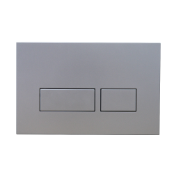 Кнопка смыва Olives Sierra, прямоугольная, цвет: хром матовый, пластик, клавиша управления для сливного бачка, инсталляции унитаза, двойная, механическая, панель, универсальная, размер 236х152х28 мм